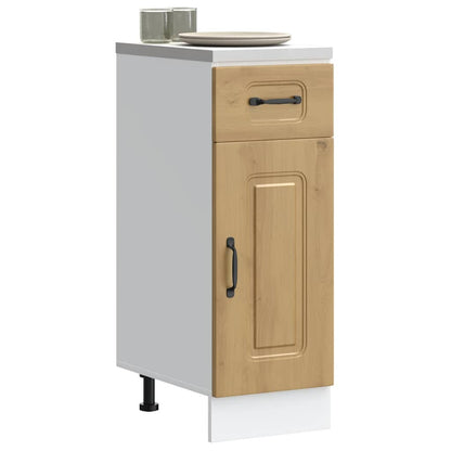 Kitchen Base Cabinet "Kalmar" Engineered Wood Artisan Oak 1x bottom cabinet (1 door 1 drawer) 30 cm wide 81.5 cm high