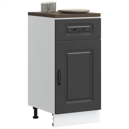 vidaXL Kitchen Base Cabinet "Kalmar" Engineered Wood Black