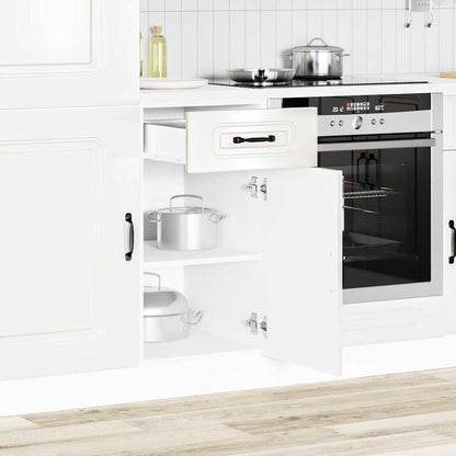 vidaXL Kitchen Base Cabinet "Kalmar" Engineered Wood High Gloss White