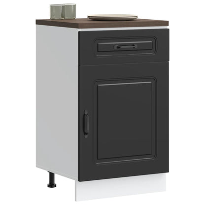 vidaXL Kitchen Base Cabinet "Kalmar" Engineered Wood Black