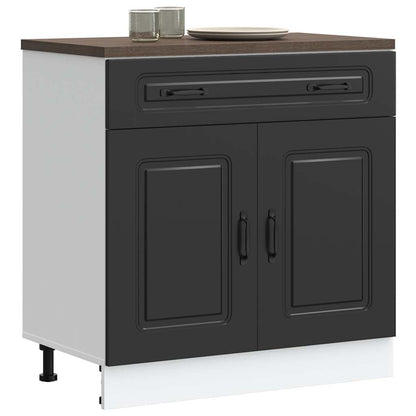 vidaXL Kitchen Base Cabinet "Kalmar" Engineered Wood Black