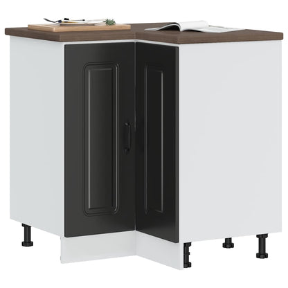 vidaXL Kitchen Base Cabinet "Kalmar" Engineered Wood Black
