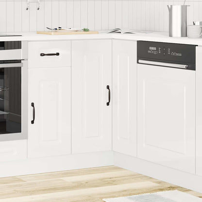 vidaXL Kitchen Base Cabinet "Kalmar" Engineered Wood High Gloss White