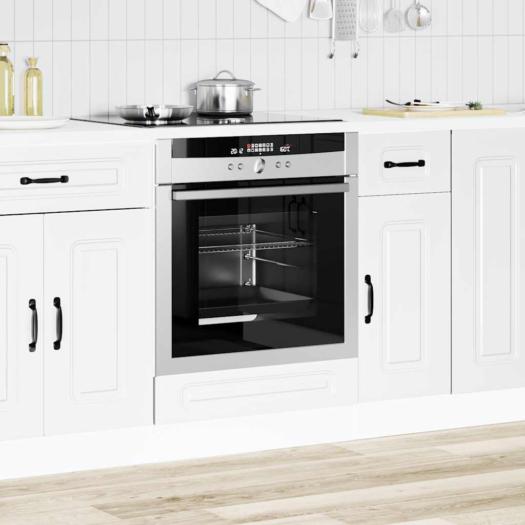 Kitchen Base Cabinet "Kalmar" Engineered Wood White 1x oven cabinet 60 cm wide 81.5 cm high