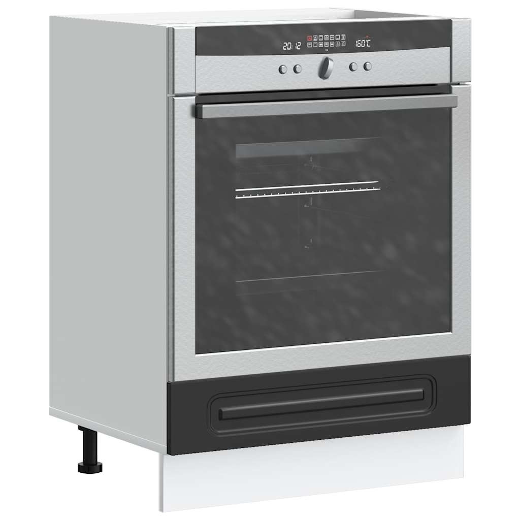 vidaXL Kitchen Base Cabinet "Kalmar" Engineered Wood Black