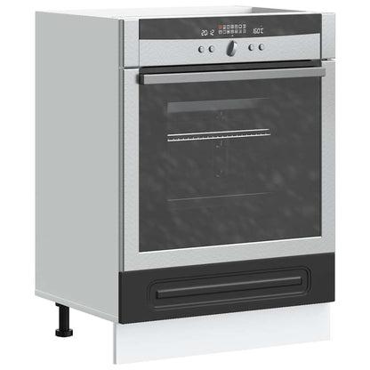 vidaXL Kitchen Base Cabinet "Kalmar" Engineered Wood Black