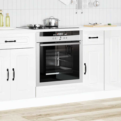 vidaXL Kitchen Base Cabinet "Kalmar" Engineered Wood High Gloss White