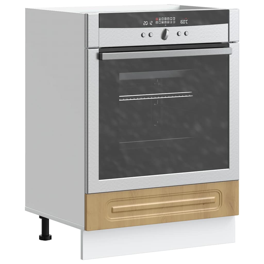 Kitchen Base Cabinet "Kalmar" Engineered Wood Artisan Oak 1x oven cabinet 60 cm wide 81.5 cm high