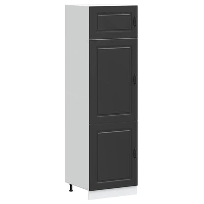 vidaXL Kitchen Cupboard Kalmar Black Engineered Wood 2