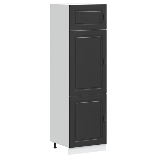 vidaXL Kitchen Cupboard Kalmar Black Engineered Wood 2