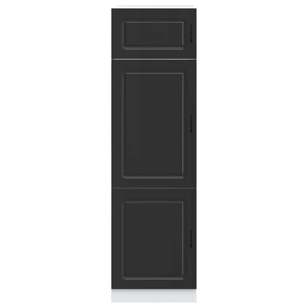 vidaXL Kitchen Cupboard Kalmar Black Engineered Wood 3