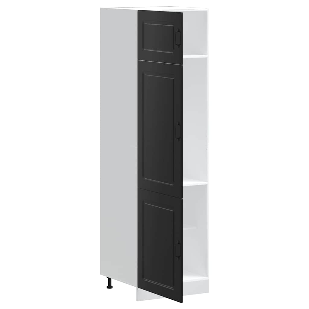 vidaXL Kitchen Cupboard Kalmar Black Engineered Wood 4