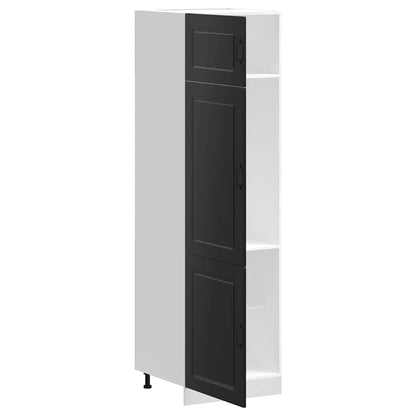 vidaXL Kitchen Cupboard Kalmar Black Engineered Wood 4