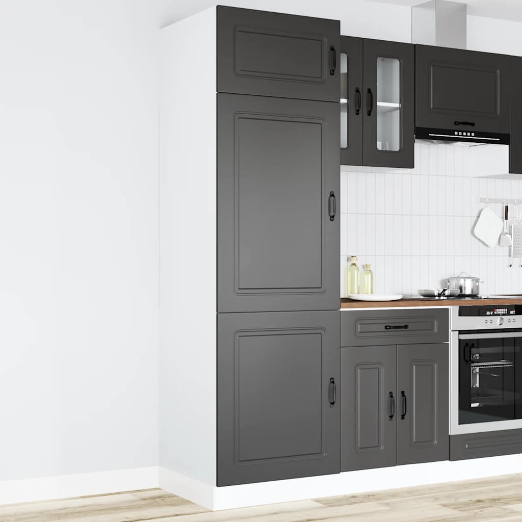 vidaXL Kitchen Cupboard Kalmar Black Engineered Wood 1