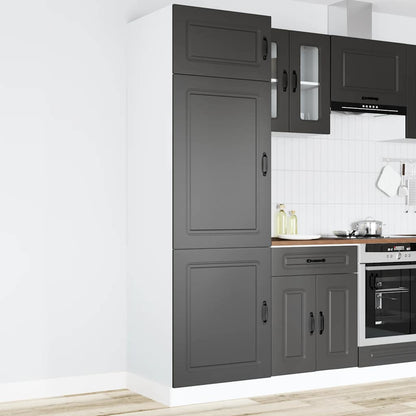 vidaXL Kitchen Cupboard Kalmar Black Engineered Wood 1