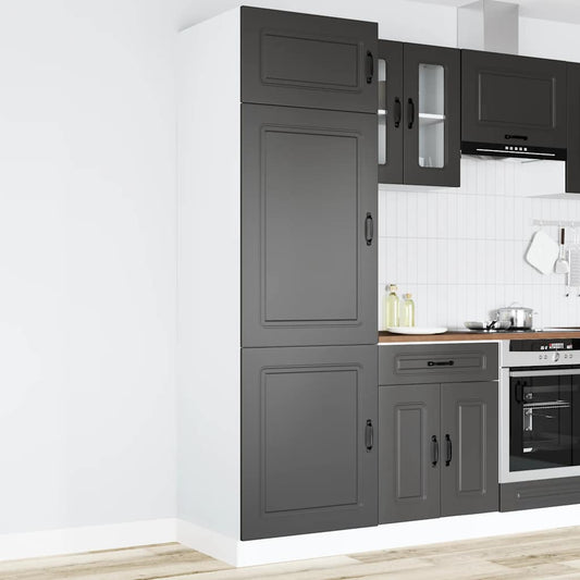 vidaXL Kitchen Cupboard Kalmar Black Engineered Wood 1