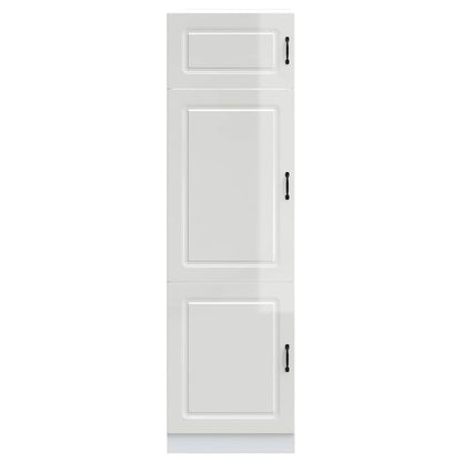 vidaXL Kitchen Cupboard Kalmar High Gloss White Engineered Wood 3
