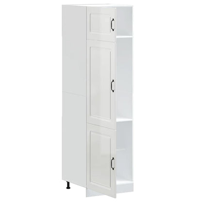 vidaXL Kitchen Cupboard Kalmar High Gloss White Engineered Wood 4