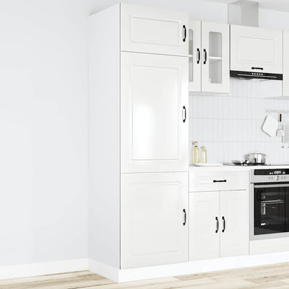 vidaXL Kitchen Cupboard Kalmar High Gloss White Engineered Wood 1