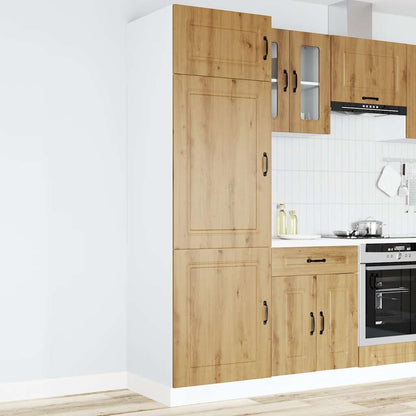 Kitchen Base Cabinet "Kalmar" Engineered Wood Artisan Oak 1x cupboard 60 cm wide 207 cm high