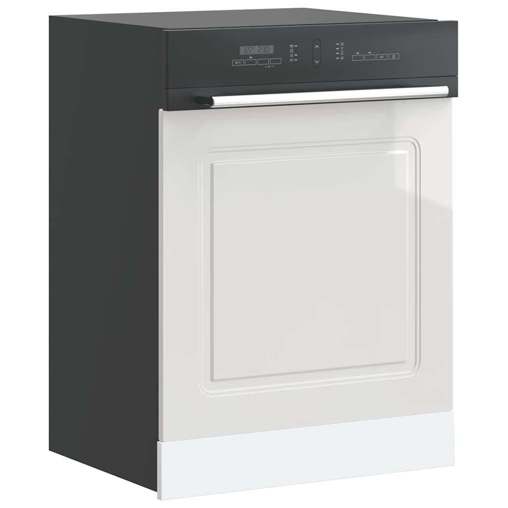 vidaXL Kitchen Base Cabinet "Kalmar" Engineered Wood High Gloss White