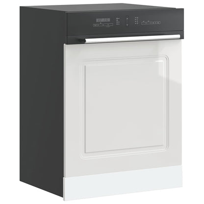 vidaXL Kitchen Base Cabinet "Kalmar" Engineered Wood High Gloss White
