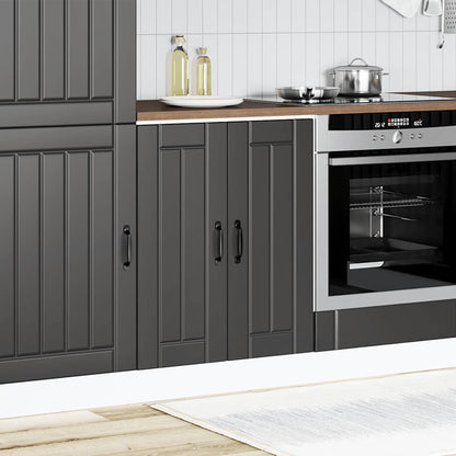 vidaXL Kitchen Base Cabinet "Lucca" Engineered Wood Black