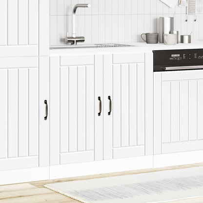 Kitchen Base Cabinet "Lucca" Engineered Wood White 1x bottom cabinet (2 doors) 80 cm wide 81.5 cm high