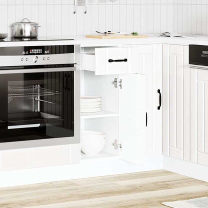 Kitchen Base Cabinet "Lucca" Engineered Wood White 1x bottom cabinet (1 door 1 drawer) 30 cm wide 81.5 cm high