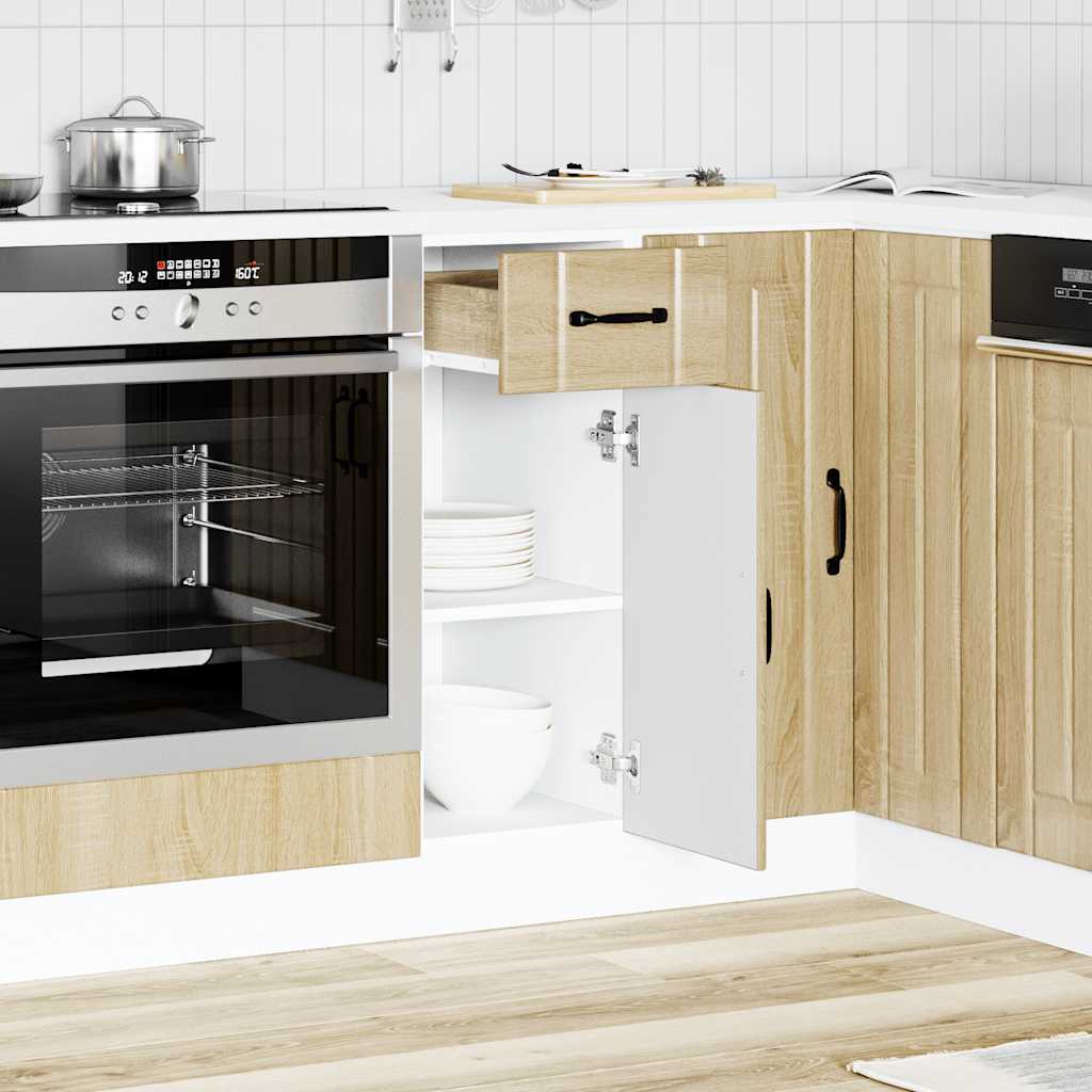 vidaXL Kitchen Base Cabinet "Lucca" Engineered Wood Sonoma Oak