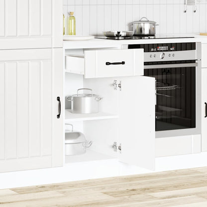 Kitchen Base Cabinet "Lucca" Engineered Wood White 1x bottom cabinet (1 door 1 drawer) 40 cm wide 81.5 cm high