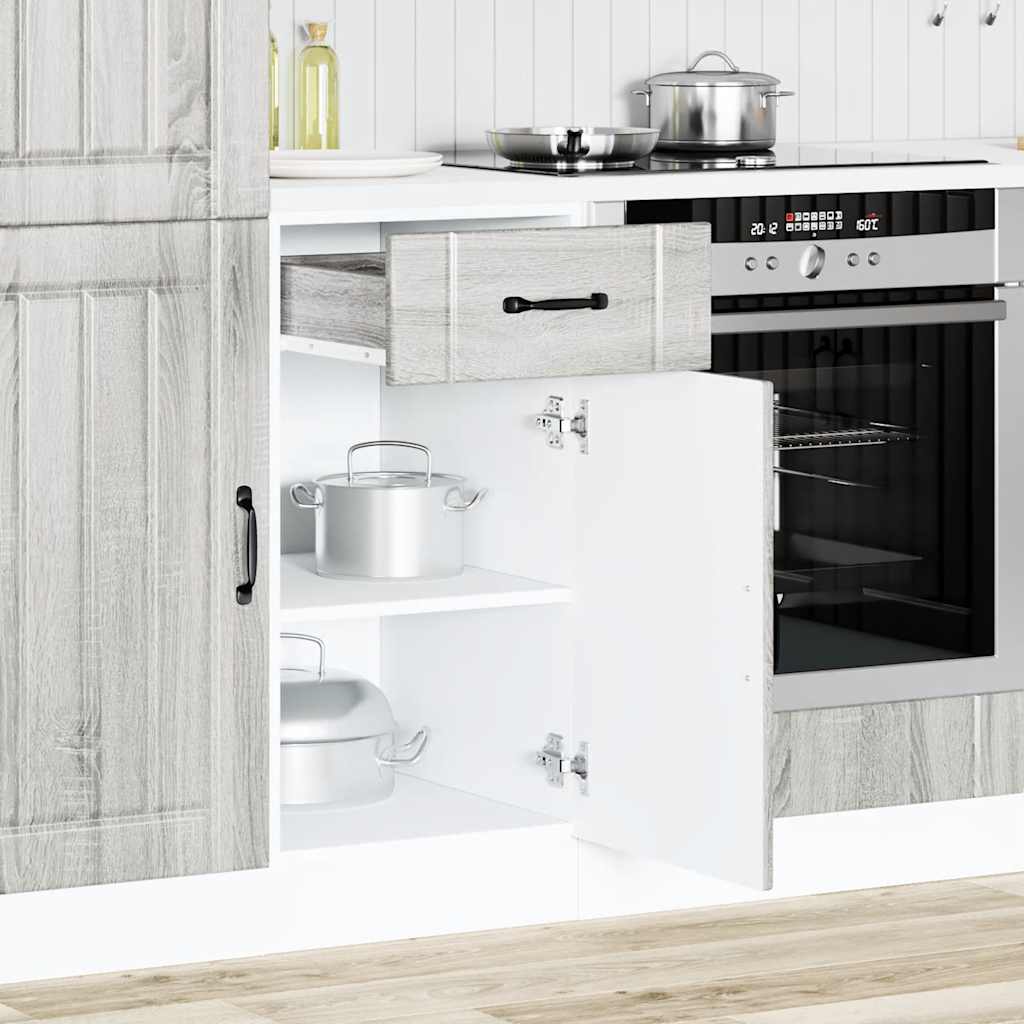 Kitchen Base Cabinet "Lucca" Engineered Wood Grey Sonoma 1x bottom cabinet (1 door 1 drawer) 40 cm wide 81.5 cm high