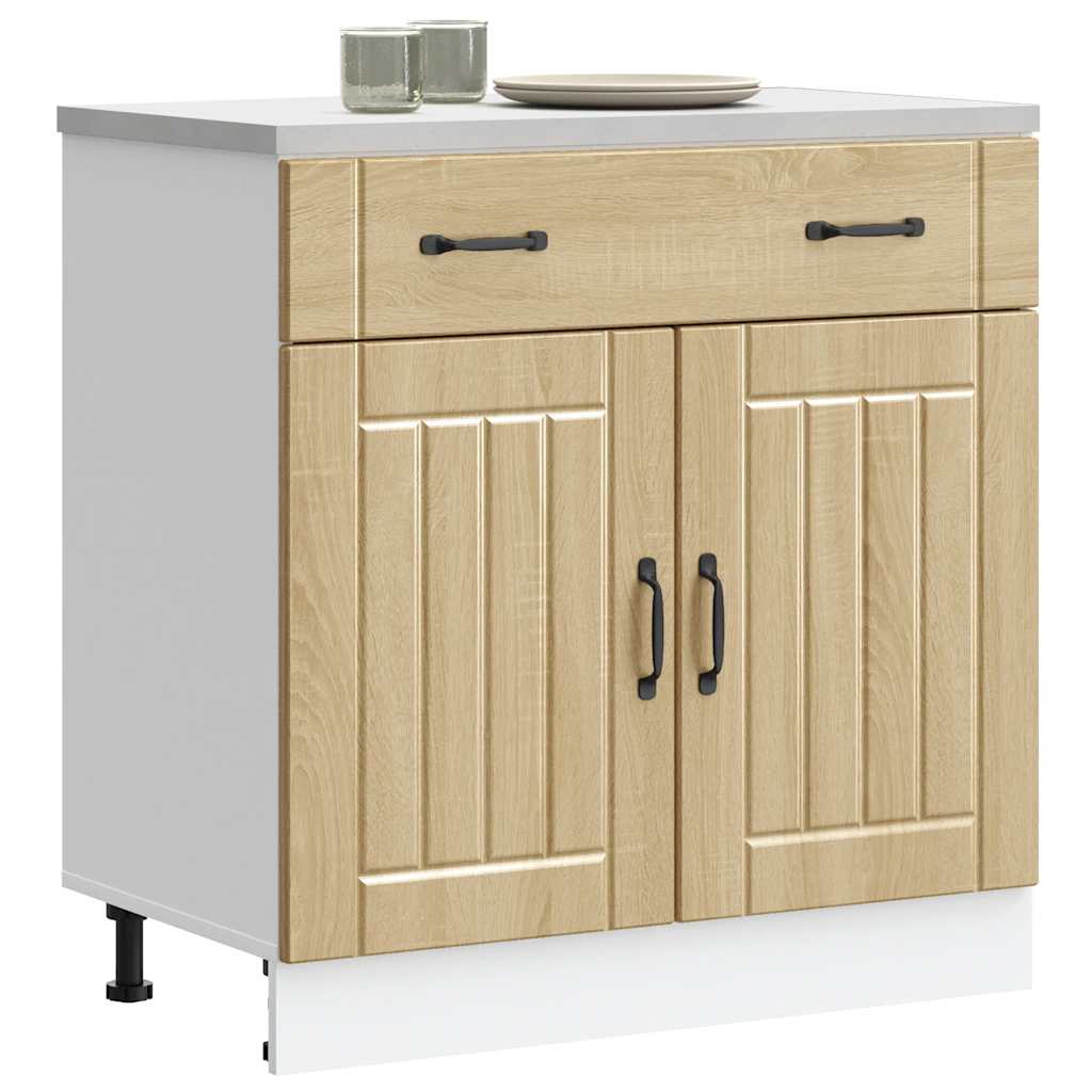 vidaXL Kitchen Base Cabinet "Lucca" Engineered Wood Sonoma Oak