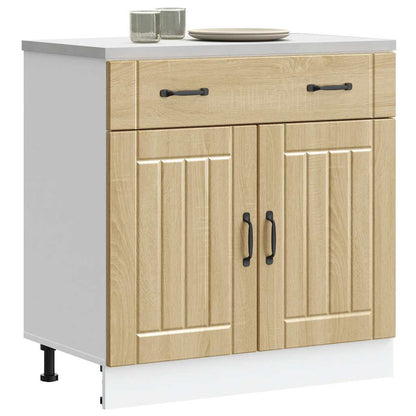 vidaXL Kitchen Base Cabinet "Lucca" Engineered Wood Sonoma Oak
