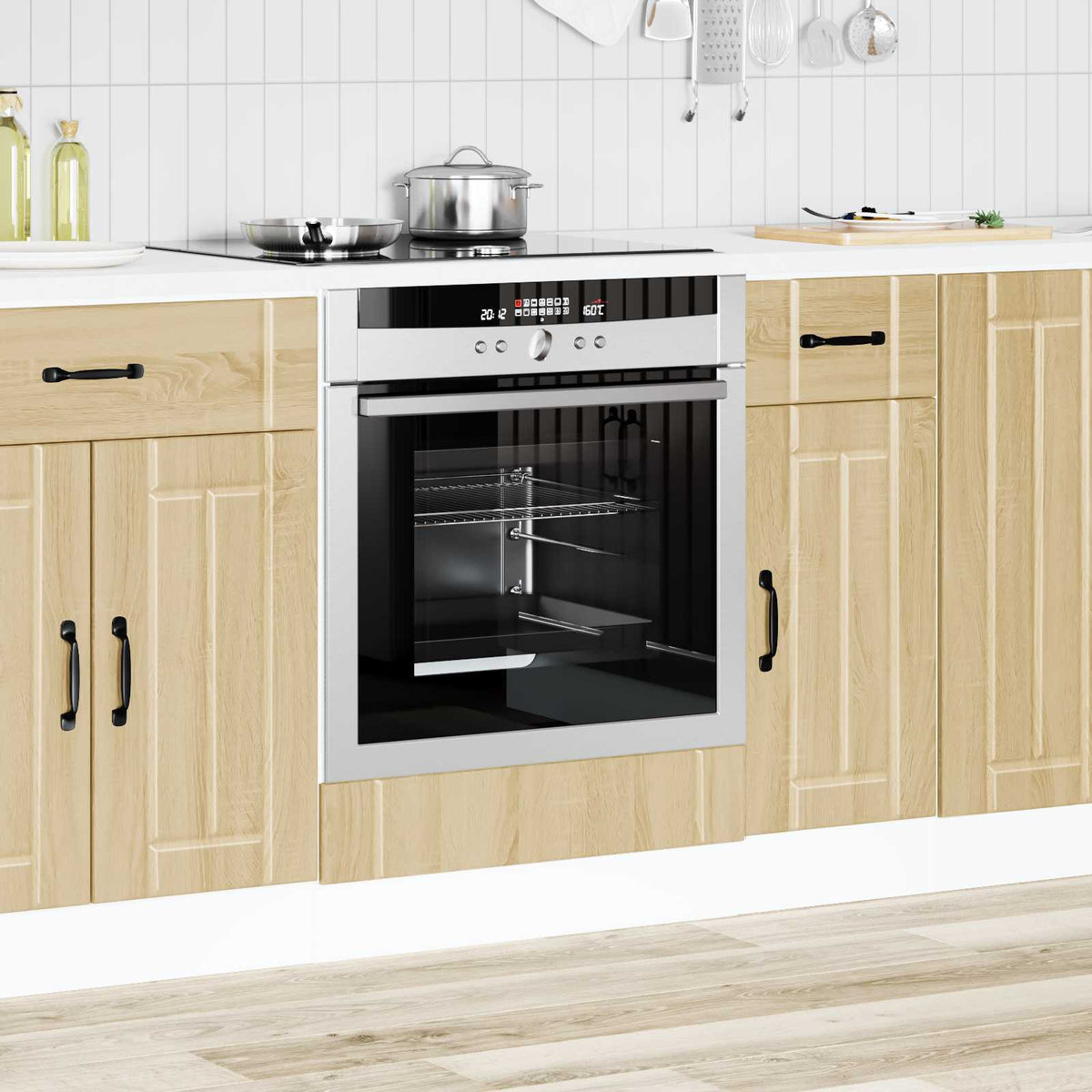vidaXL Kitchen Base Cabinet "Lucca" Engineered Wood Sonoma Oak