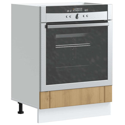 Kitchen Base Cabinet "Lucca" Engineered Wood Artisan Oak 1x oven cabinet 60 cm wide 81.5 cm high
