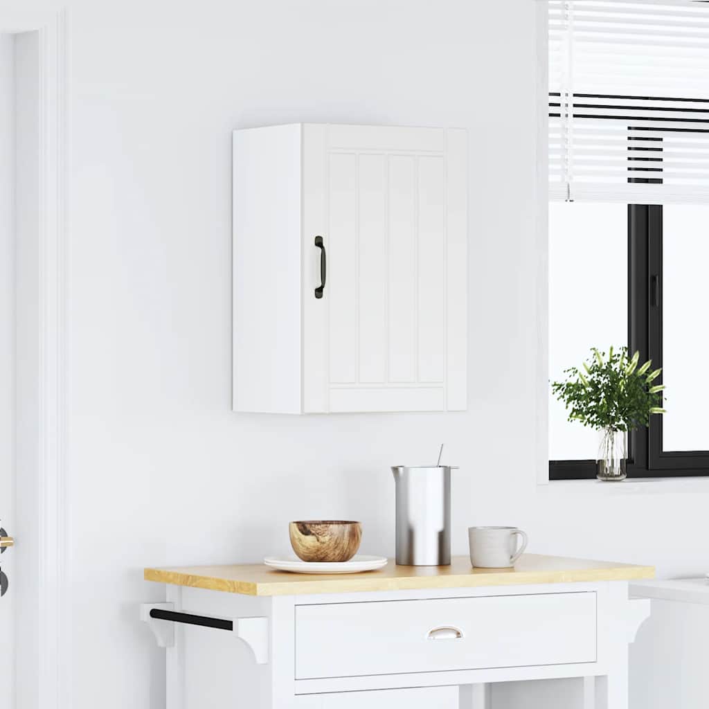 Kitchen Wall Cabinet "Lucca" Engineered Wood White 1x wall cabinet (1 door) 40 cm wide 60 cm high
