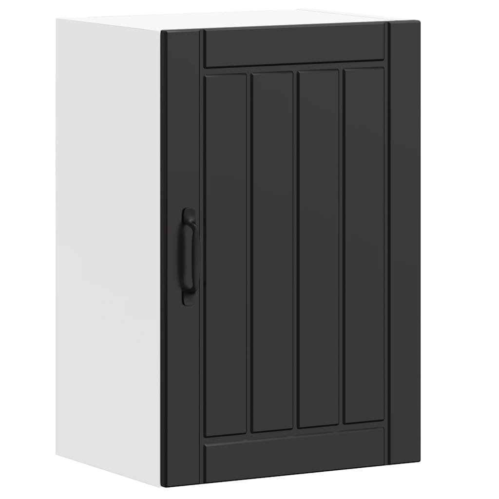 Kitchen Wall Cabinet "Lucca" Engineered Wood Black 1x wall cabinet (1 door) 40 cm wide 60 cm high