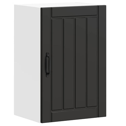 Kitchen Wall Cabinet "Lucca" Engineered Wood Black 1x wall cabinet (1 door) 40 cm wide 60 cm high