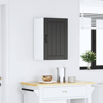 Kitchen Wall Cabinet "Lucca" Engineered Wood Black 1x wall cabinet (1 door) 40 cm wide 60 cm high