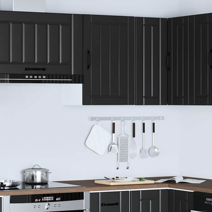 Kitchen Wall Cabinet "Lucca" Engineered Wood Black 1x wall cabinet (1 door) 40 cm wide 60 cm high