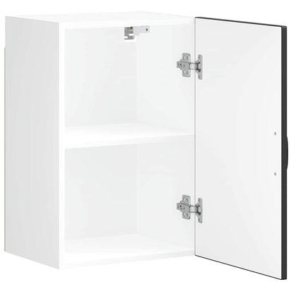 Kitchen Wall Cabinet "Lucca" Engineered Wood Black 1x wall cabinet (1 door) 40 cm wide 60 cm high