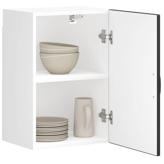 Kitchen Wall Cabinet "Lucca" Engineered Wood Black 1x wall cabinet (1 door) 40 cm wide 60 cm high