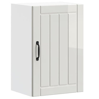 Kitchen Wall Cabinet "Lucca" Engineered Wood High Gloss White 1x wall cabinet (1 door) 40 cm wide 60 cm high