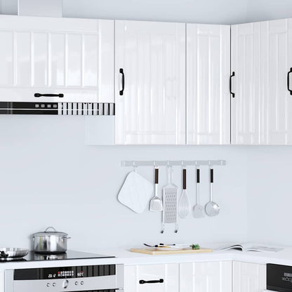Kitchen Wall Cabinet "Lucca" Engineered Wood High Gloss White 1x wall cabinet (1 door) 40 cm wide 60 cm high