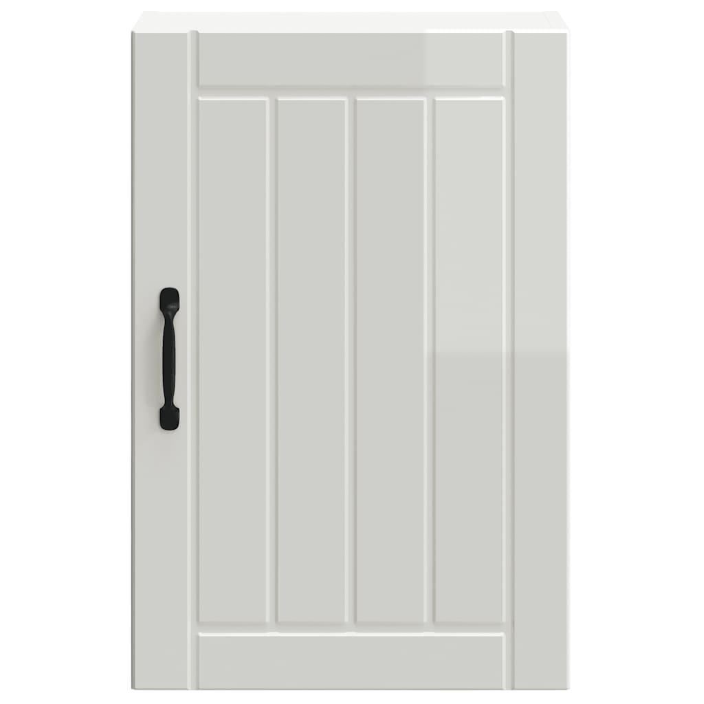 Kitchen Wall Cabinet "Lucca" Engineered Wood High Gloss White 1x wall cabinet (1 door) 40 cm wide 60 cm high