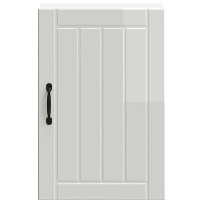 Kitchen Wall Cabinet "Lucca" Engineered Wood High Gloss White 1x wall cabinet (1 door) 40 cm wide 60 cm high