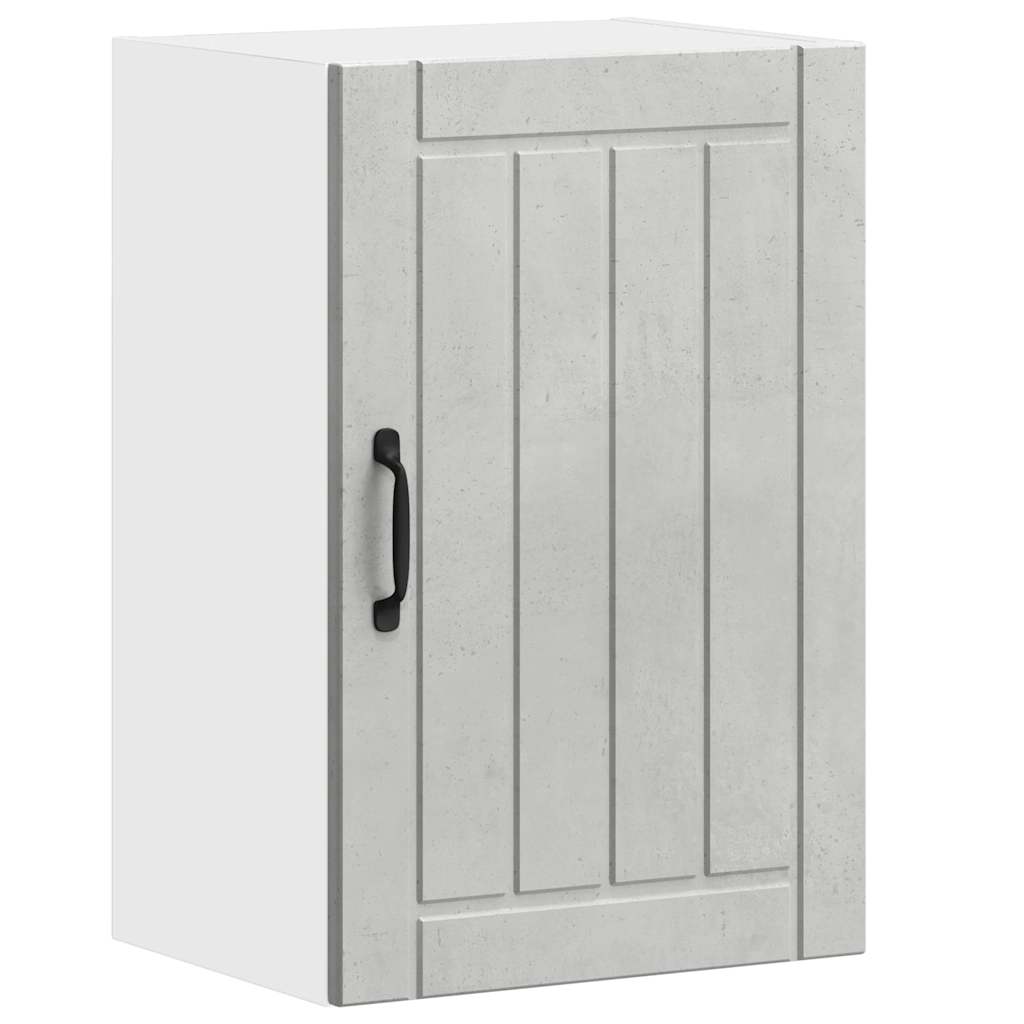 Kitchen Wall Cabinet "Lucca" Engineered Wood Concrete Grey 1x wall cabinet (1 door) 40 cm wide 60 cm high
