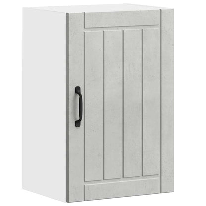 Kitchen Wall Cabinet "Lucca" Engineered Wood Concrete Grey 1x wall cabinet (1 door) 40 cm wide 60 cm high