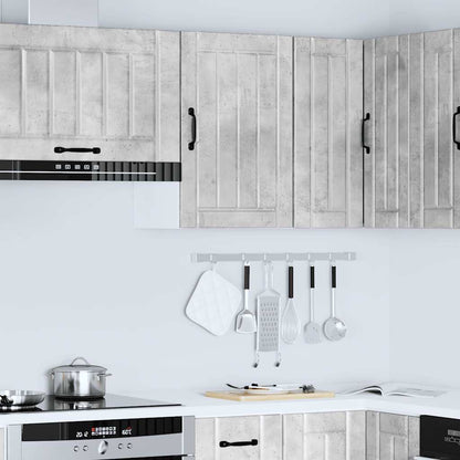 Kitchen Wall Cabinet "Lucca" Engineered Wood Concrete Grey 1x wall cabinet (1 door) 40 cm wide 60 cm high